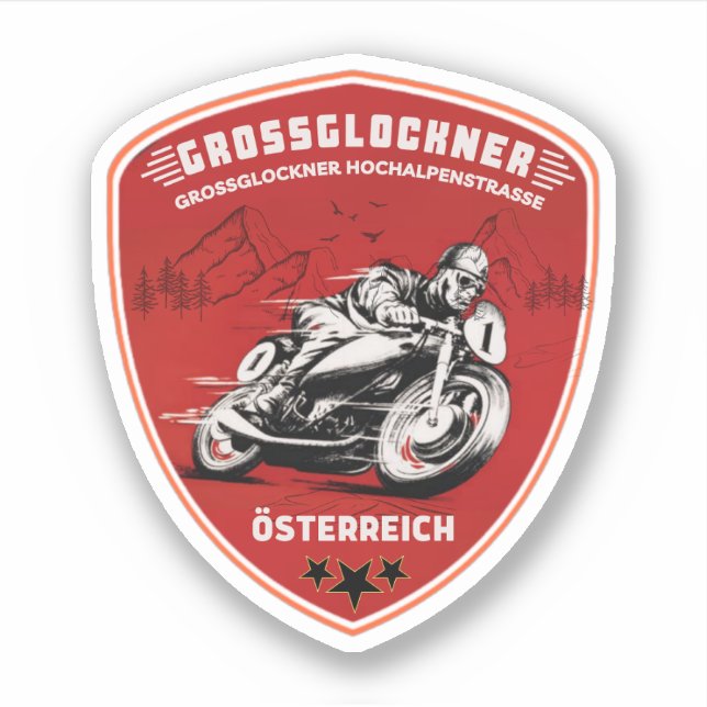  Grossglockner High Alpine Road austrian alps moto Sticker (Front)