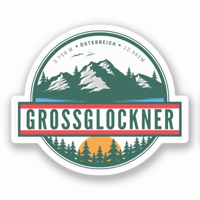 Grossglockner High Alpine Road austrian alps motob Sticker (Front)