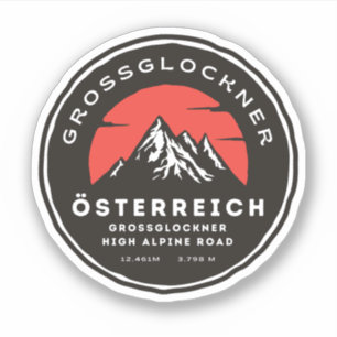 Grossglockner High Alpine Road austrian alps motob Sticker