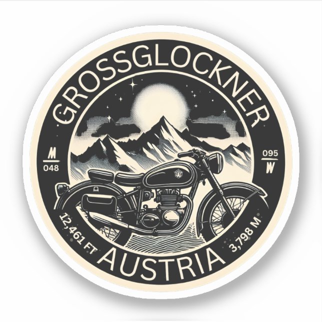 Grossglockner High Alpine Road austrian alps motor Sticker (Front)