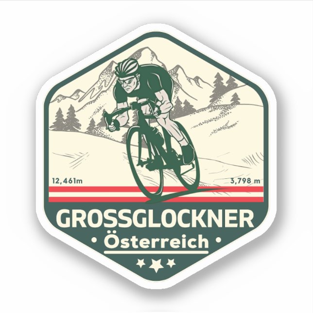 Grossglockner High Alpine Road austrian alps motor Sticker (Front)