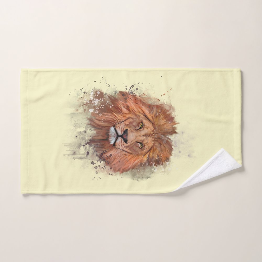 Großkatze Big Cat Löwe lion Bath Towel Set