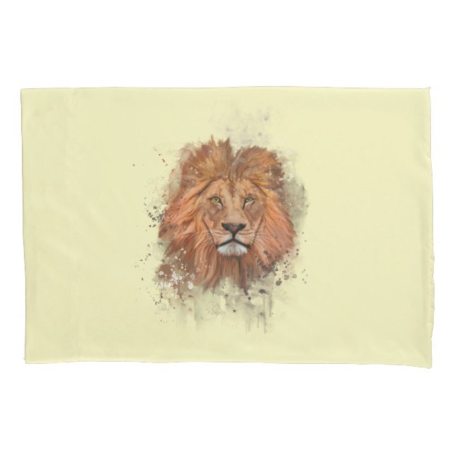 Großkatze Big Cat Löwe lion Pillow Case (Front)