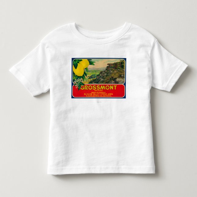 Grossmont Lemon LabelEl Cajon, CA Toddler T-shirt (Front)