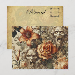 Grotesque Elegance – Gothic Victorian Holiday Postcard