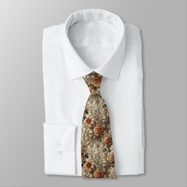 Grotesque Elegance — Gothic Victorian  Neck Tie (Tied)