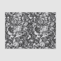 Grotesque Garden Black and White Tissue Paper