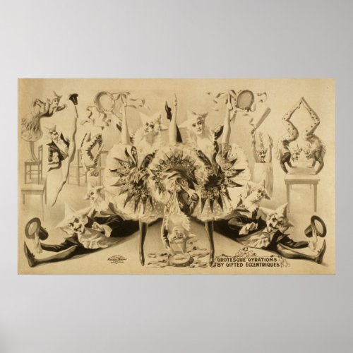 Grotesque Gyrations Act VAUDEVILLE Poster