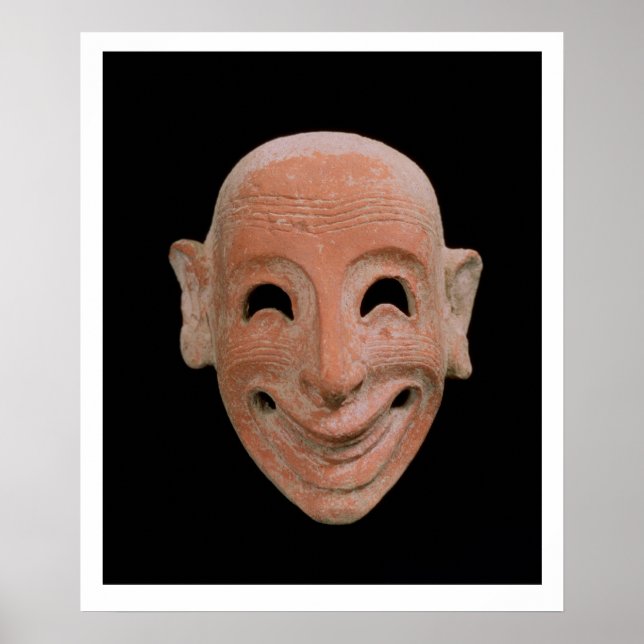 Grotesque mask, from Motya, 6th century BC (terrac Poster (Front)