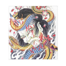 Grotesque & Snake Tattoo Design