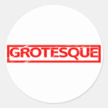 Grotesque Stamp Classic Round Sticker