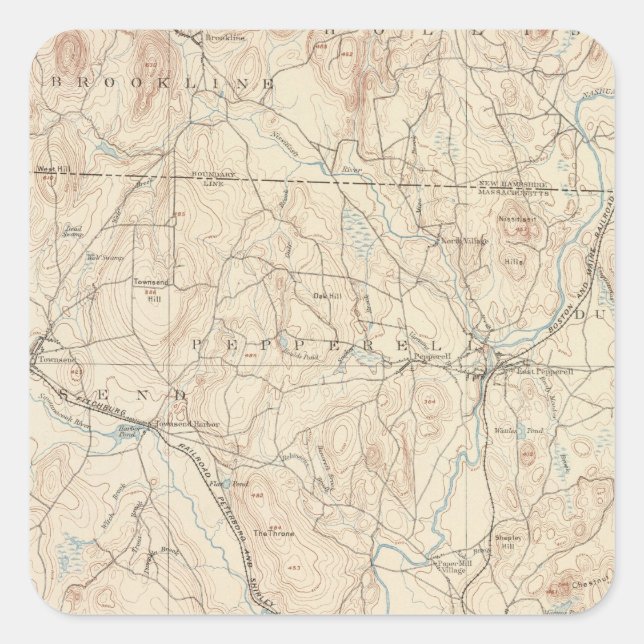 Groton, Massachusetts Square Sticker (Front)