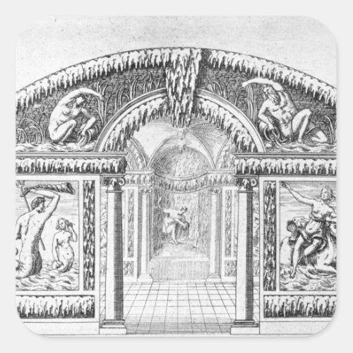 Grotto design from The Gardens of Wilton publis Square Sticker