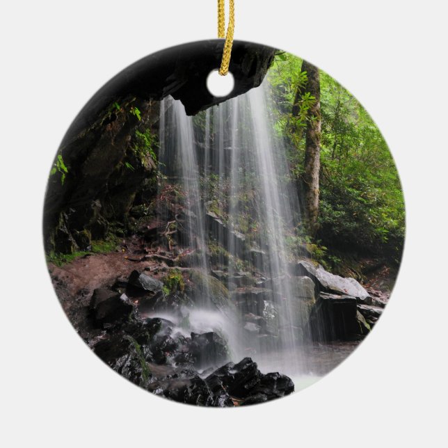 Grotto Falls Smoky Mountain Nat'l Park Ornament (Front)