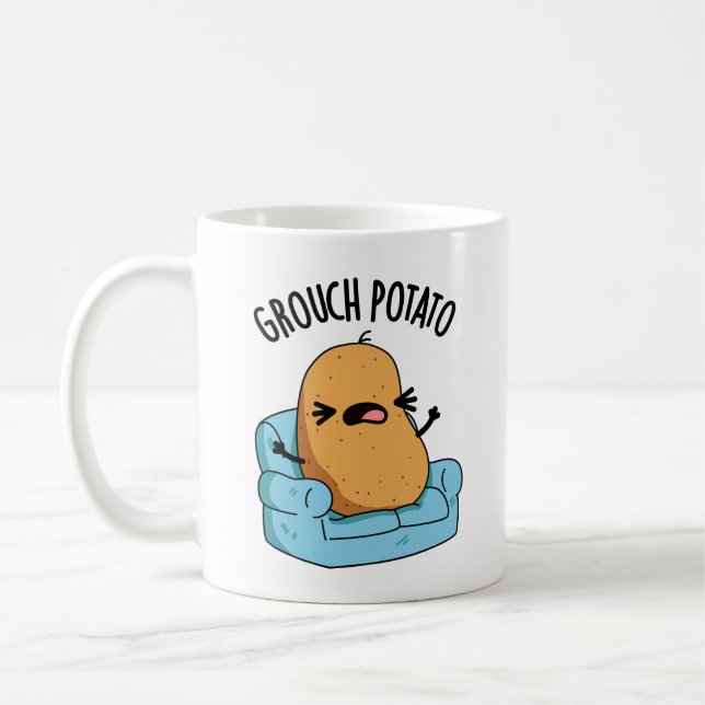 Grouch Potato Funny Veggie Puns  Coffee Mug (Left)