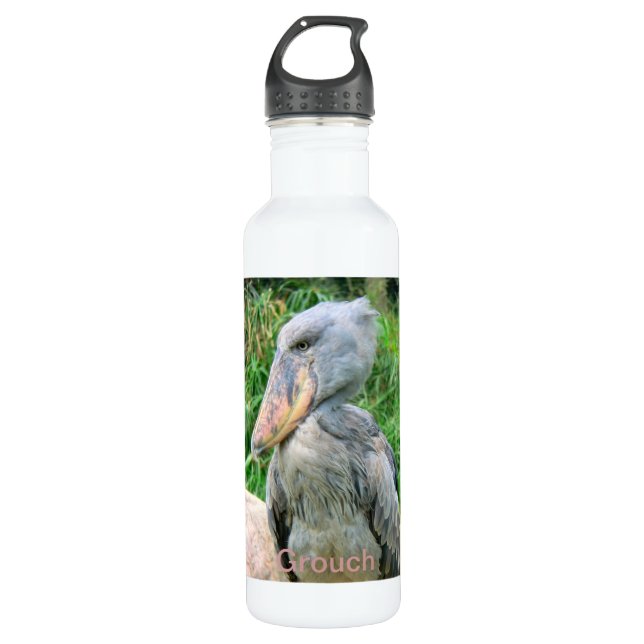 Grouch with Bird Stainless Steel Water Bottle (Front)