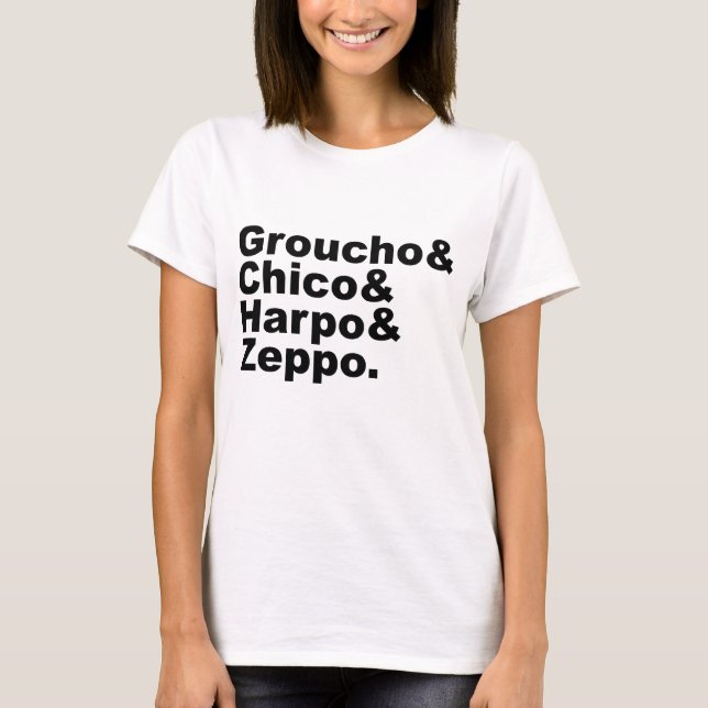 Groucho & Chico & Harpo & Zeppo T-Shirt (Front)