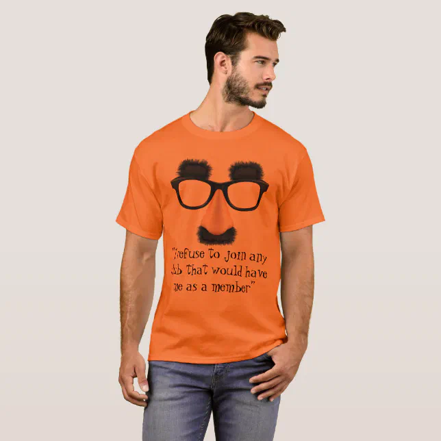 Groucho Marx Club T-Shirt - Groucho Glasses | Zazzle