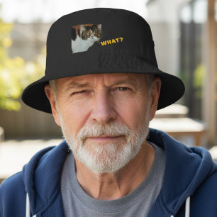 Grouchy Exotic Shorthair “WHAT?” Judgy Cat Bucket Hat