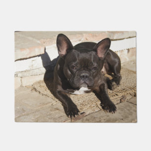 Grouchy French Bulldog Doormat
