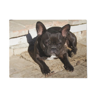 Grouchy French Bulldog Doormat