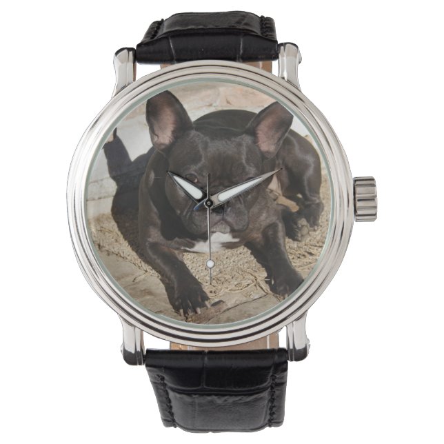 Grouchy French Bulldog Watch (Front)