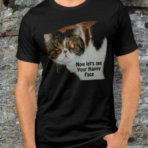 Grouchy Grumpy Cat Not so Happy Funny Tri-Blend Shirt