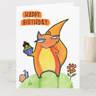 Grouchy Squirrel Birthday Big Card