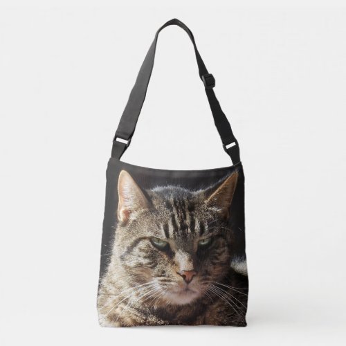 Grouchy Tabby Cat Crossbody Bag