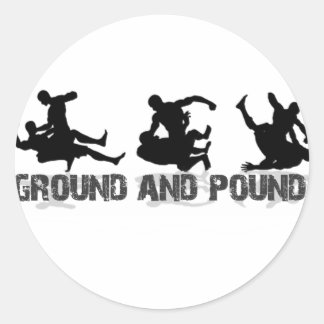 Ground and Pound Line Classic Round Sticker