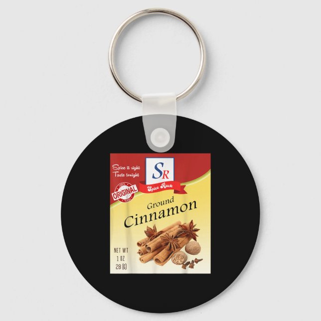 Ground Cinnamon Sce Condiment Costume Holiday Sce  Keychain (Front)