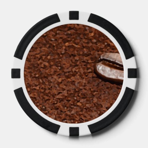 Ground Coffee Beans Poker Chips