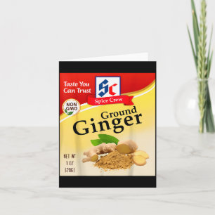 Ground Ginger Condiment Costume Holiday Sce Costum Card