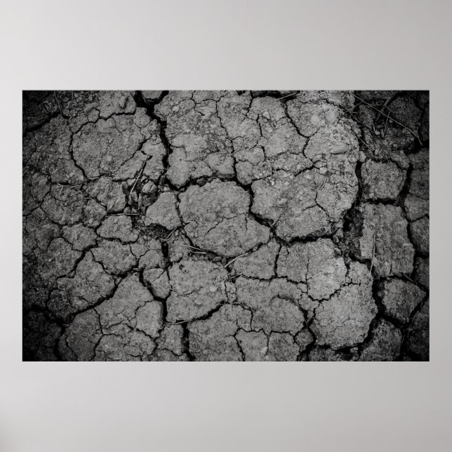 Ground gray dirt drought arid poster (Front)