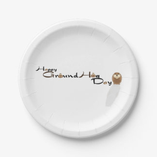 Ground Hog Day Paper Plates