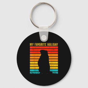 Ground Hog Day Shirt Decorations Costume Woodchuck Keychain