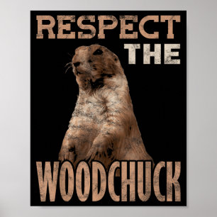 Ground Hog Respect The Woodchuck  Poster