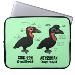 Compare Southern and Abyssinian Ground Hornbills Neoprene Laptop Sleeve 15