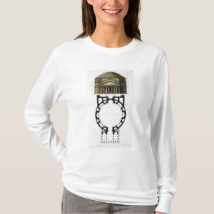 Ground plan and facade of the Pantheon, Rome, from T-Shirt