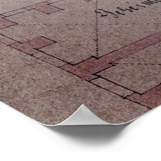 Ground plan Dresden Green Vault Grünes Gewölbe Poster (Corner)