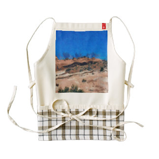 Ground shaking during an earthquake zazzle HEART apron