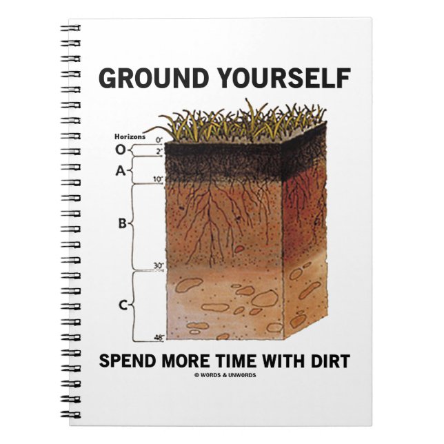 Ground Yourself Spend More Time With Dirt Advice Notebook (Front)