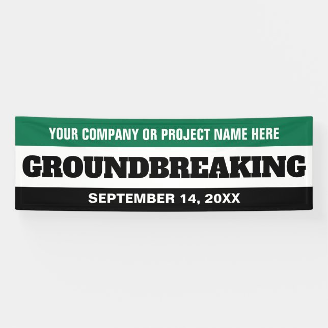 Groundbreaking ceremony with custom colors banner (Horizontal)