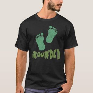 Grounded Footprint Design for Balance & Earthing T-Shirt