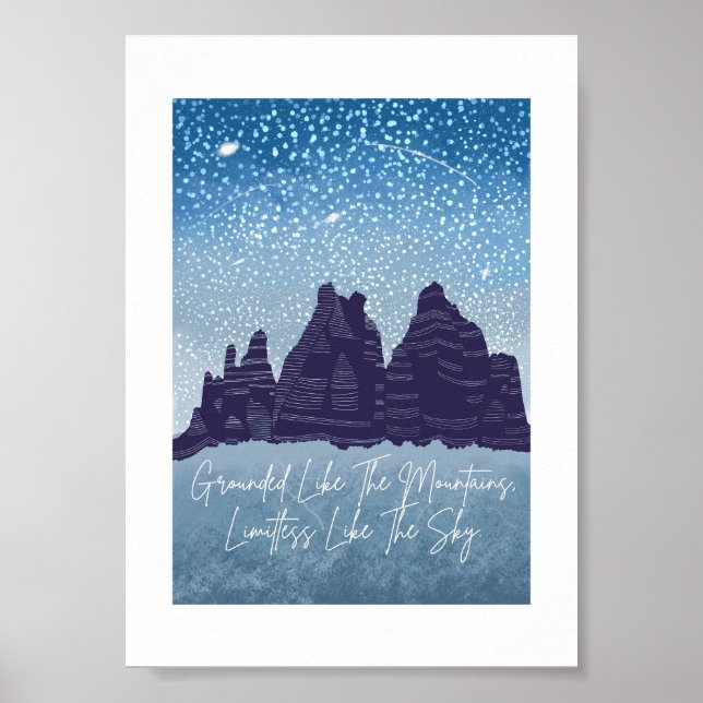 Grounded like the Mountain Uplifting Card Poster (Front)