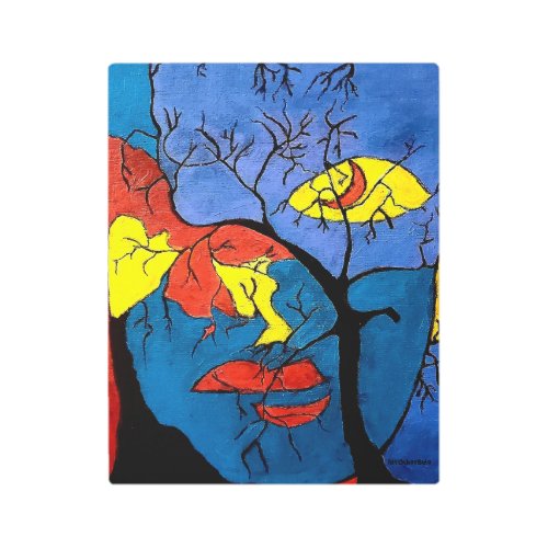 "Grounded" print on metal wall art