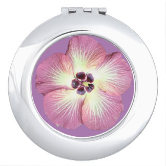 Grounded Tropical Flower Compact Mirror