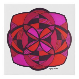 Groundedness Mandala Faux Canvas Print