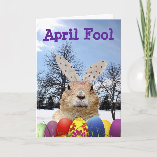 Groundhog April Fool Day Card (Front)