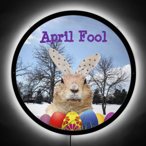 Groundhog April Fool Day LED Sign